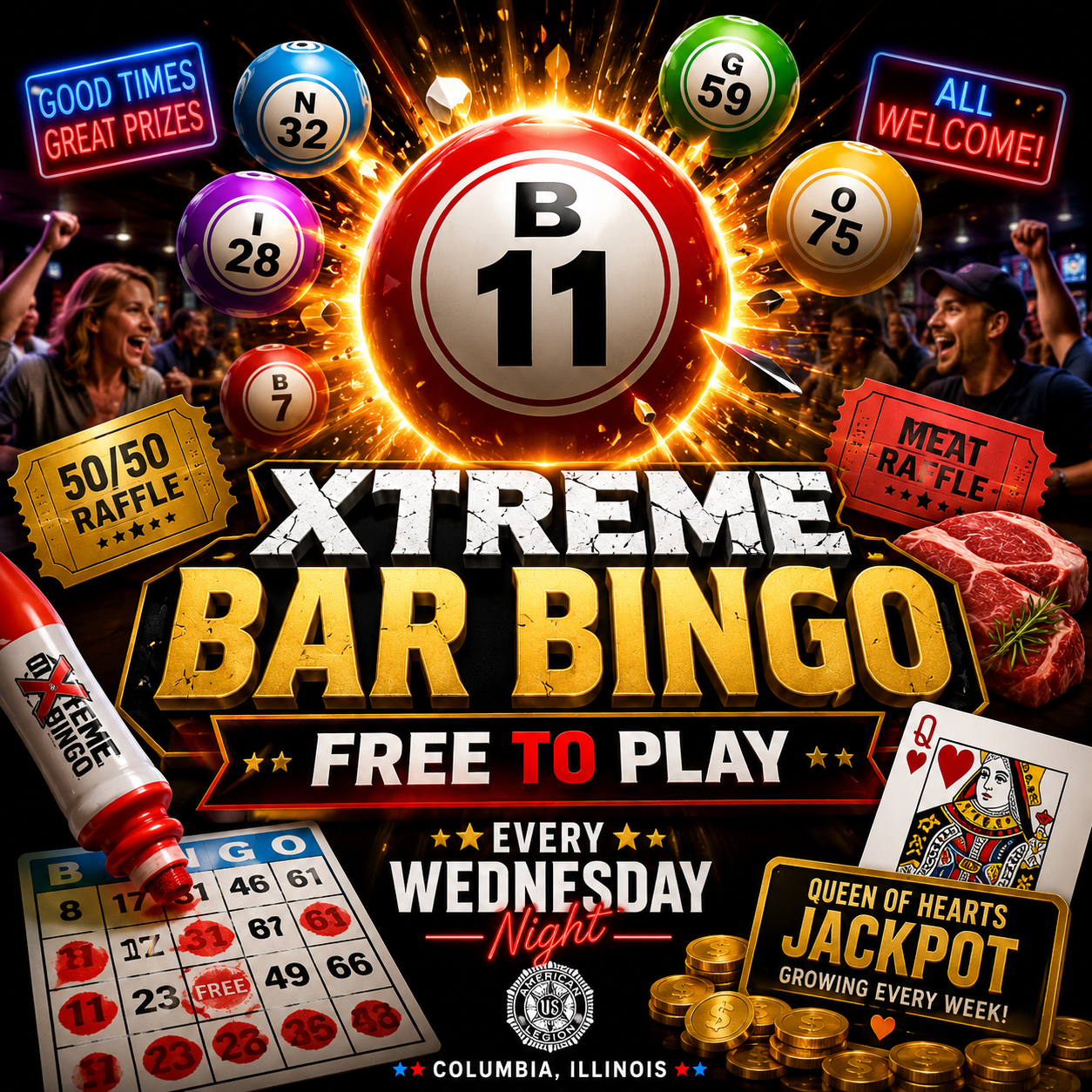 Extreme Bar Bingo at American Legion Post 581